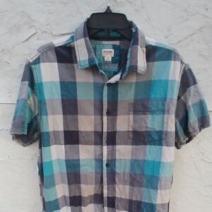 Mossimo Supply company mens L Plaid Button Down Shirt